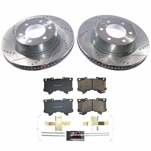 PowerStop Z23 Daily Driver Carbon-Fiber Ceramic Brake Pad and Drilled & Slotted
