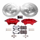 PowerStop Z26 Street Performance Ceramic Brake Pad, Drilled Slotted Rotor, and C