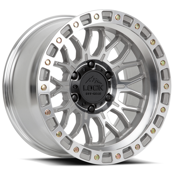 17x9 Lock Off-Road Combat Maching With Clear Coat 6x139.7 ET1 Wheel Rim