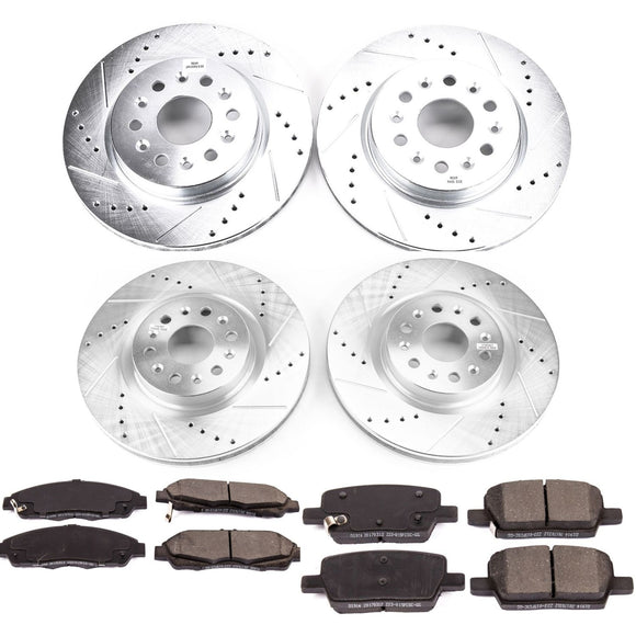 PowerStop Z23 Daily Driver Carbon-Fiber Ceramic Brake Pad and Drilled & Slotted