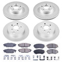 PowerStop Genuine Geomet Coated Rotor and Low-Dust Ceramic Brake Pad Kit
