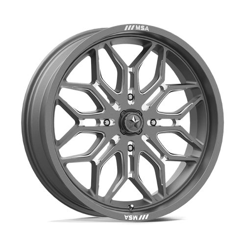 22X7 Msa Offroad Wheels M47 Sniper Gunmetal Milled 4X156 ET10 Wheel Rim