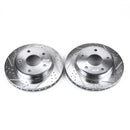 PowerStop Evolution Drilled Slotted Rotors Pair Front For Dodge Dakota