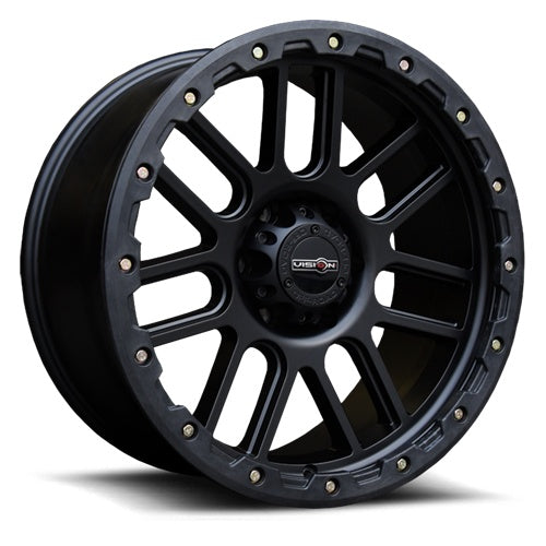 17x9 Vision 111 Nemesis Matte Black Wheel 6x139.7 ET-12 CB106.2