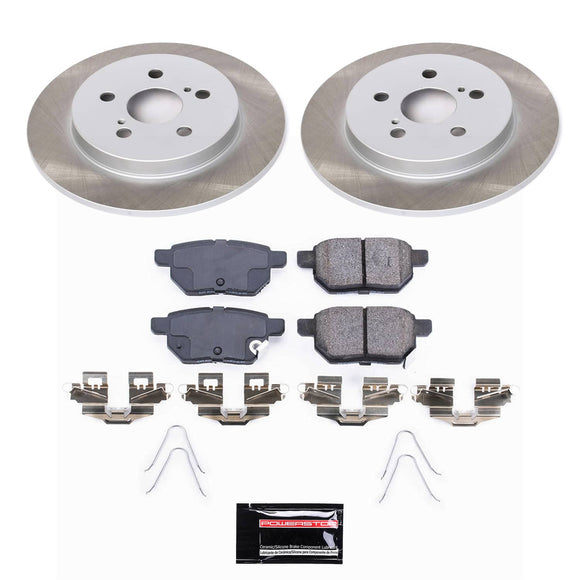 PowerStop Semi-Coated Rotor and Low-Dust Ceramic Brake Pad Kit