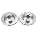 PowerStop Evolution Drilled Slotted Rotors Pair Front For Nissan 200SX