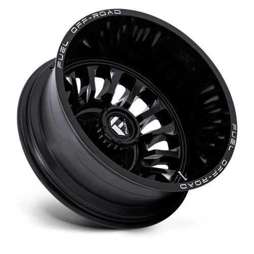 22x8.25 Fuel Off-Road D868 Arc Dually Gloss Black Milled 8x210 ET-201 Wheel