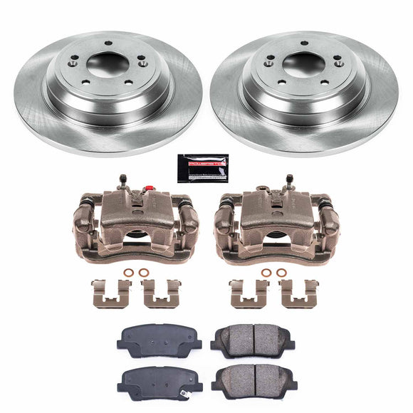 PowerStop OE Stock Replacement Low-Dust Ceramic Brake Pad, Rotor and Caliper Kit