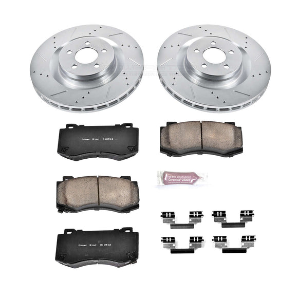 PowerStop Z23 Daily Driver Carbon-Fiber Ceramic Brake Pad and Drilled & Slotted