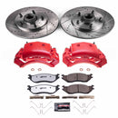 PowerStop Z36 Truck and SUV Ceramic Brake Pad, Drilled & Slotted Rotor, and Cali