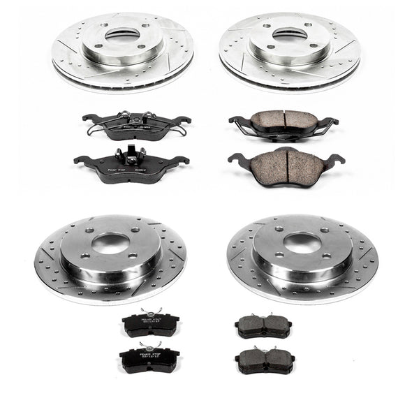 PowerStop Z23 Daily Driver Carbon-Fiber Ceramic Brake Pad and Drilled & Slotted