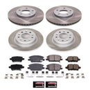 PowerStop Semi-Coated Rotor and Low-Dust Ceramic Brake Pad Kit