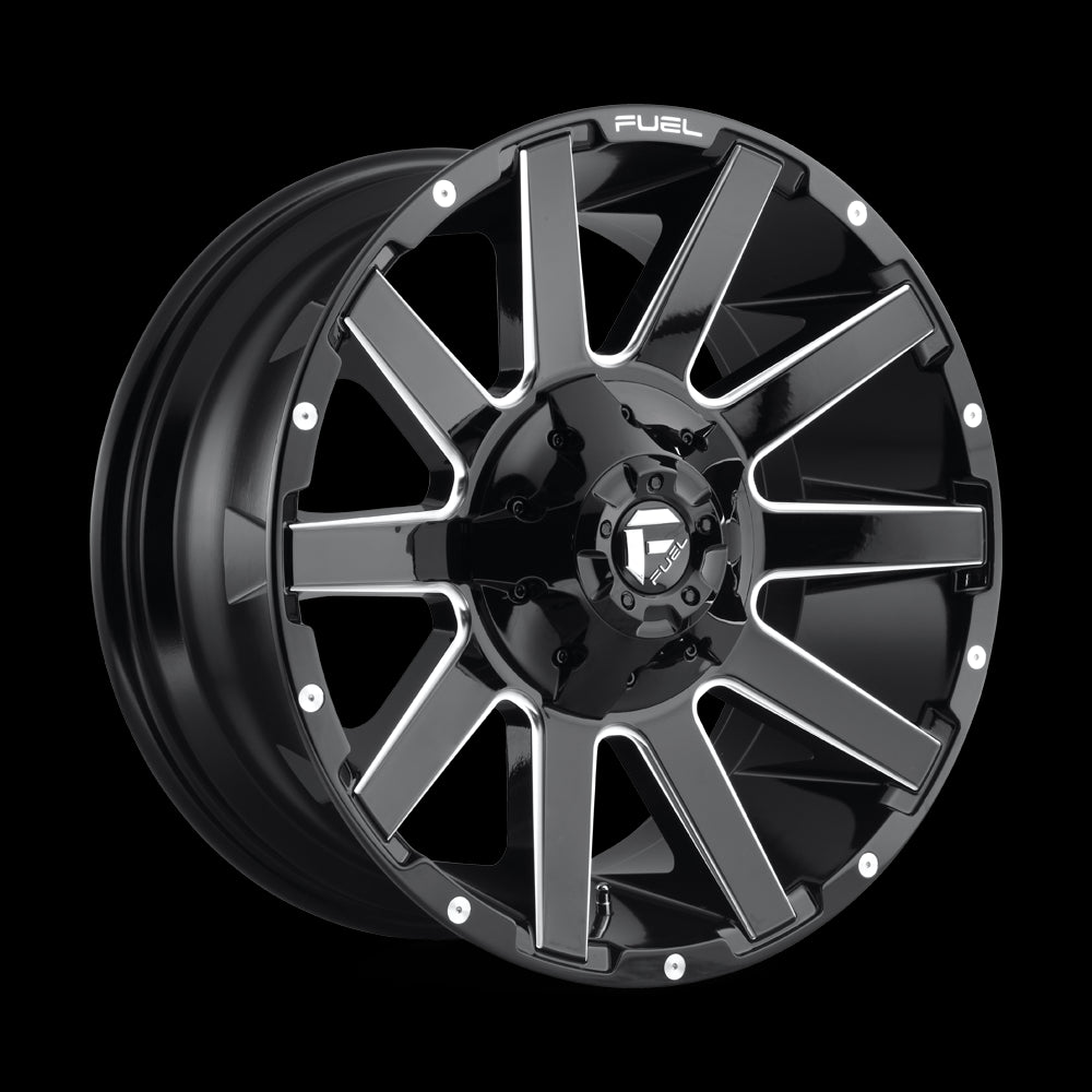 20X9 Fuel D615 Contra Gloss Black Milled 8X165.1 ET20 wheel/rim