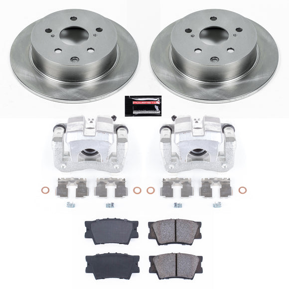 PowerStop OE Stock Replacement Low-Dust Ceramic Brake Pad, Rotor and Caliper Kit