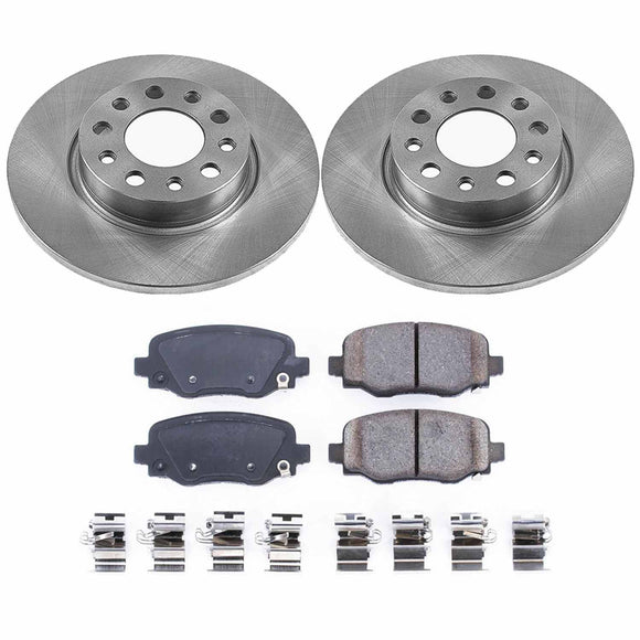 PowerStop OE Stock Replacement Low-Dust Ceramic Brake Pad and Rotor Kit