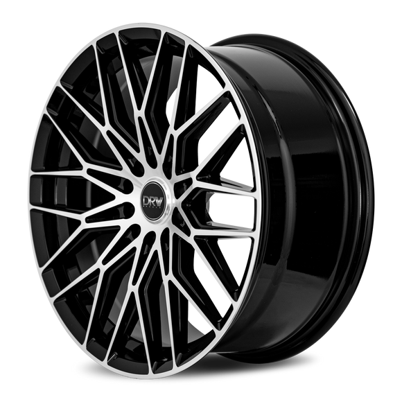 18x8 DRW Tuner D21 Gloss Black Machine Face 5x100/114.3 ET38 wheel/rim