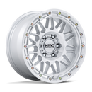 17x8.5 KMC KM555 Attack Gloss Silver With Machined Face 6x135 ET25 CB87.1 Wheel