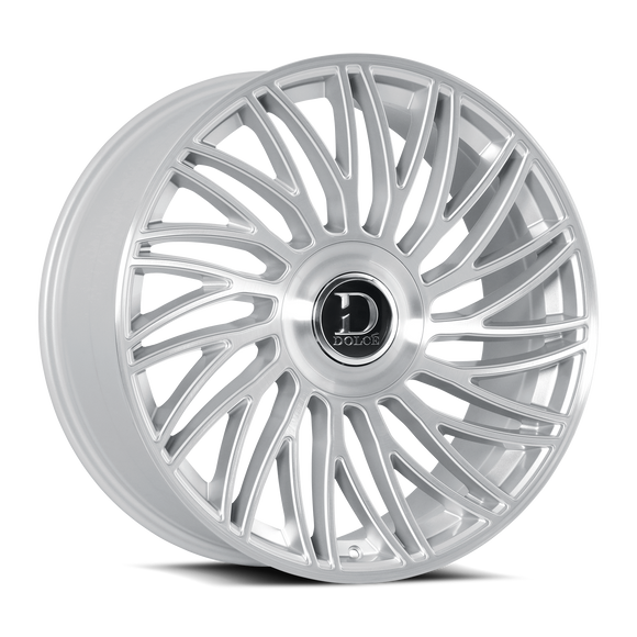 22x9.5 Dolce SESTO Glossy Sliver Brush Face Wheel 6x135 ET18 CB106.2