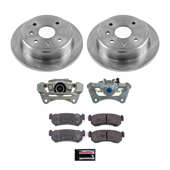 PowerStop OE Stock Replacement Low-Dust Ceramic Brake Pad, Rotor and Caliper Kit