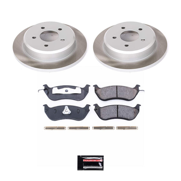 PowerStop Semi-Coated Rotor and Low-Dust Ceramic Brake Pad Kit