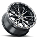 20x9 Vision 405 Korupt Gloss Black Milled Spoke Wheel 6x139.7 ET0 CB78.1