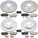 PowerStop Genuine Geomet Coated Rotor and Low-Dust Ceramic Brake Pad Kit