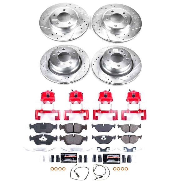 PowerStop Z23 Daily Driver Carbon-Fiber Ceramic Pads Drilled & Slotted Rotor & C