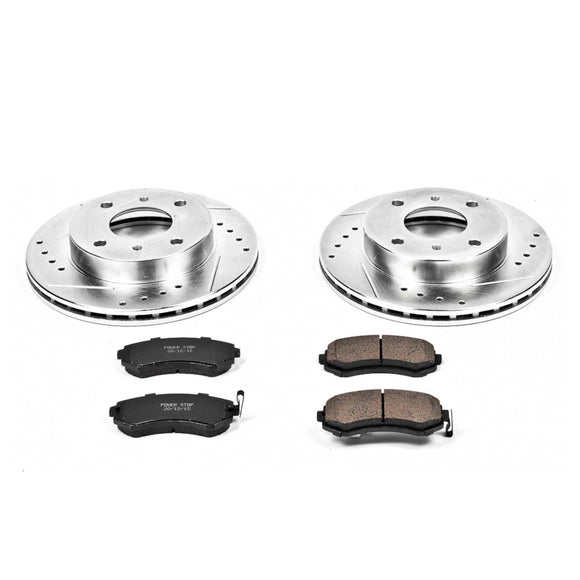 PowerStop Z23 Daily Driver Carbon-Fiber Ceramic Brake Pad and Drilled & Slotted