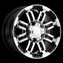 18x9 Vision 375 Warrior Black Machined Face 5x114.3 5x4.5 ET18 Wheel Rim-1