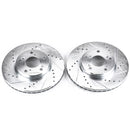 PowerStop Evolution Drilled Slotted Rotors Pair Front For Honda Accord