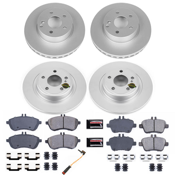 PowerStop Genuine Geomet Coated Rotor and Carbon-Fiber Ceramic Brake Pad Kit