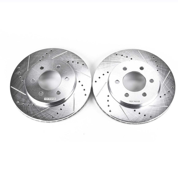 PowerStop Evolution Drilled Slotted Rotors Pair Front For Ford Expedition