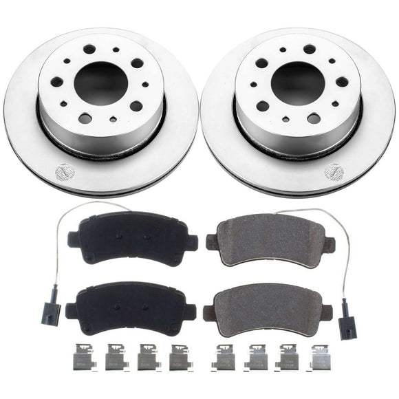 PowerStop Genuine Geomet Coated Rotor and Low-Dust Ceramic Brake Pad Kit