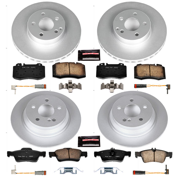 PowerStop Genuine Geomet Coated Rotor and Carbon-Fiber Ceramic Brake Pad Kit
