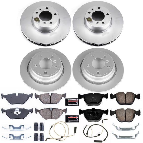 PowerStop Genuine Geomet Coated Rotor and Carbon-Fiber Ceramic Brake Pad Kit