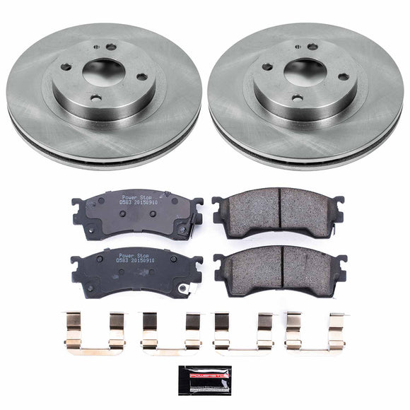 PowerStop OE Stock Replacement Low-Dust Ceramic Brake Pad and Rotor Kit