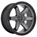 17X9 Fuel D698 KICKER Matte Gun Metal Black Bead Ring 5X127 ET-12 wheel/rim