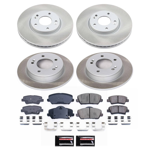 PowerStop Semi-Coated Rotor and Low-Dust Ceramic Brake Pad Kit