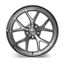 18x9.5 Ridler 661 Gloss Grey Diamond Cut Face And Lip 5x120.65 ET0 CB83.82 Wheel