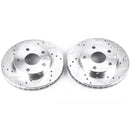 PowerStop Evolution Drilled Slotted Rotors Pair Front For Toyota MR2