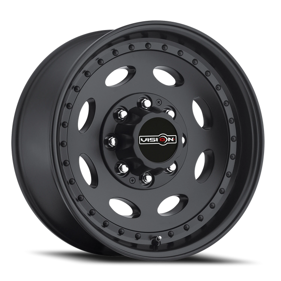 16x6 Vision 81 Heavy Hauler Matte Black 8x165.1 8x6.5 ET0 Wheel Rim