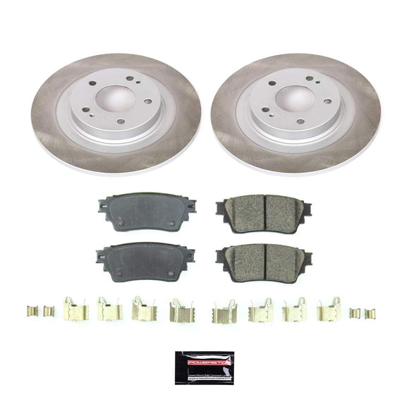PowerStop Semi-Coated Rotor and Low-Dust Ceramic Brake Pad Kit