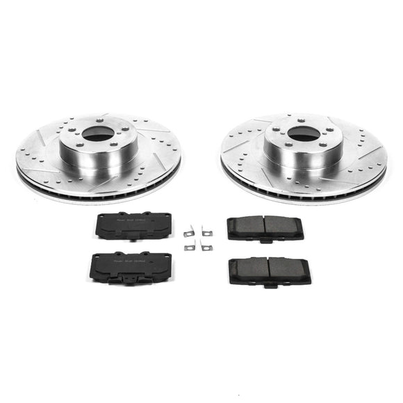 PowerStop Z23 Daily Driver Carbon-Fiber Ceramic Brake Pad and Drilled & Slotted