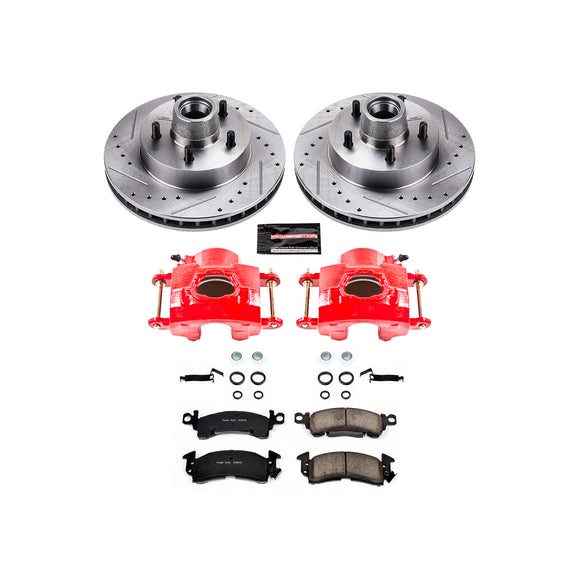 PowerStop Z23 Daily Driver Carbon-Fiber Ceramic Pads Drilled & Slotted Rotor & C