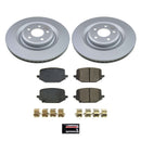 PowerStop Genuine Geomet Coated Rotor and Low-Dust Ceramic Brake Pad Kit