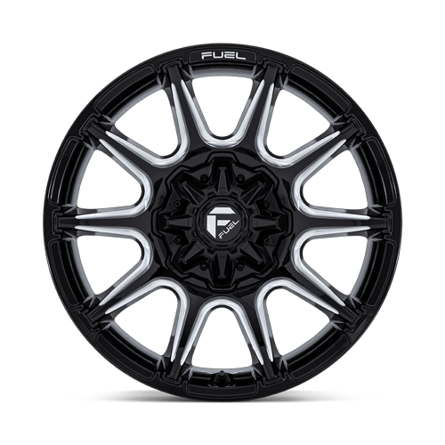 22x12 Fuel Off-Road FC880 Super C Gloss Black Milled BLANK ET-44 CB78.1 Wheel
