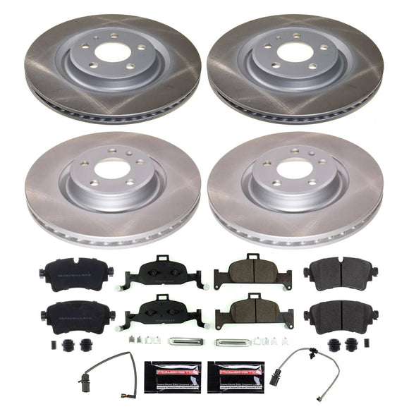 PowerStop Semi-Coated Rotor and Low-Dust Ceramic Brake Pad Kit