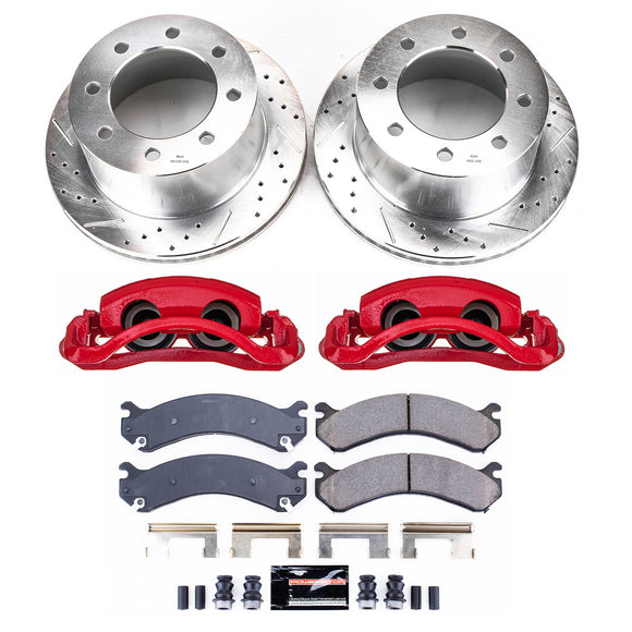 PowerStop Z23 Daily Driver Carbon-Fiber Ceramic Pads Drilled & Slotted Rotor & C