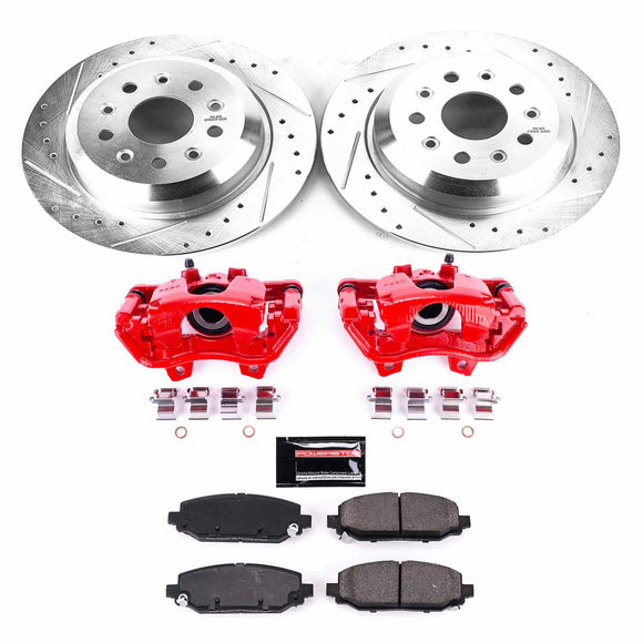PowerStop Z23 Daily Driver Carbon-Fiber Ceramic Pads Drilled & Slotted Rotor & C