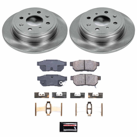 PowerStop OE Stock Replacement Low-Dust Ceramic Brake Pad and Rotor Kit